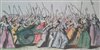 Les Parisiennes marchent sur Versailles. (Eau-forte, 1789, mus�e Carnavalet, Paris.)